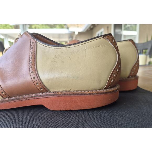 Cole Haan Men\'s Saddle Shoes Leather Brown/Beige Size 13 D/B Made in USA main image 16